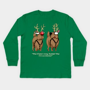Funny Spectickles Red Nose Reindeer Diagnosis Kids Long Sleeve T-Shirt